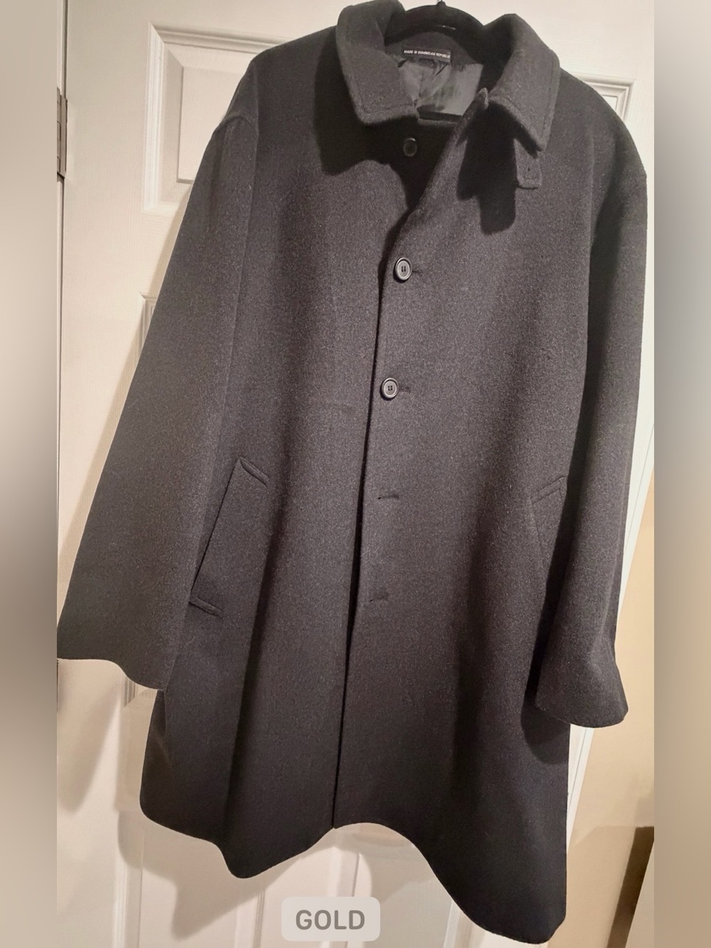 Lauren Ralph Lauren Charcoal Wool Pea Coat - Classic Button Front